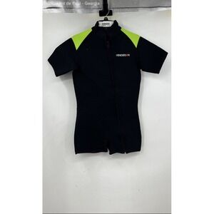 Henderson Wetsuit Black Green Neoprene Short Sleeve Swimwear Triathlon Suit Sz L